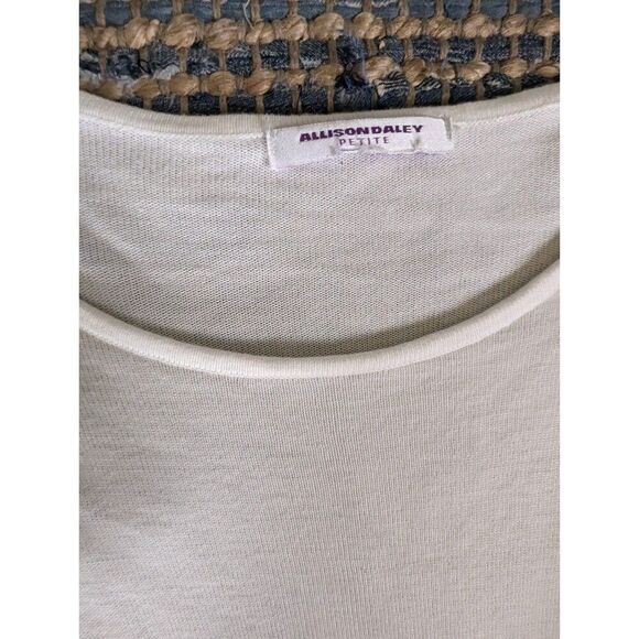 Sweater/top White w/ Ties at Wrists M Cream Quiet Luxury Light Academia Flawed - Picture 3 of 6